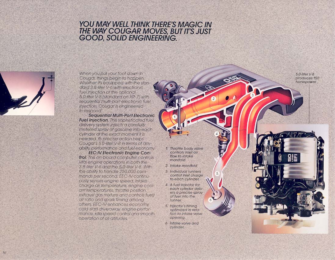 1987 Mercury Cougar Brochure Page 10